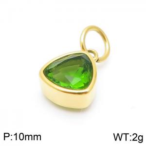 Stainless Steel Stone & Crystal Pendant - KP97347-LK