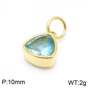 Stainless Steel Stone & Crystal Pendant - KP97348-LK