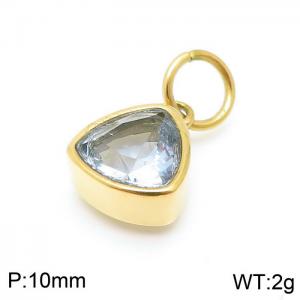 Stainless Steel Stone & Crystal Pendant - KP97349-LK