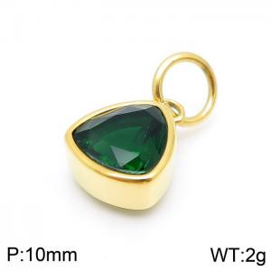 Stainless Steel Stone & Crystal Pendant - KP97350-LK