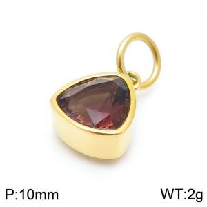 Stainless Steel Stone & Crystal Pendant - KP97352-LK