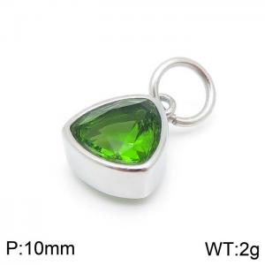 Stainless Steel Stone & Crystal Pendant - KP97360-LK