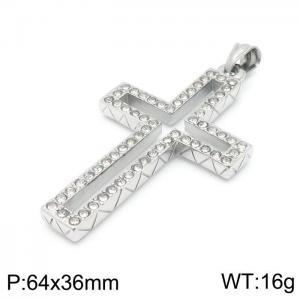 Stainless Steel Cross Pendant - KP97397-TOM