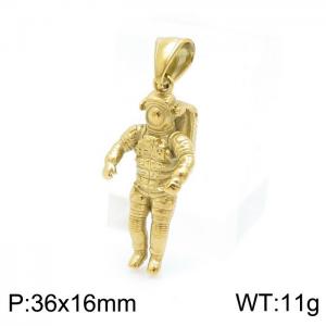 Stainless Steel Gold-plating Pendant - KP97455-KHX