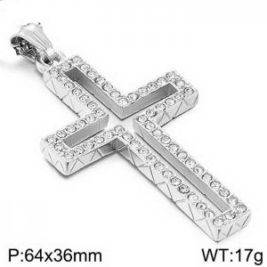 Stainless Steel Cross Pendant - KP97459-BTOM