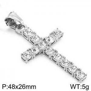 Stainless Steel Cross Pendant - KP97464-BTOM