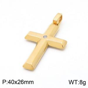 Stainless Steel Cross Pendant - KP97594-HR