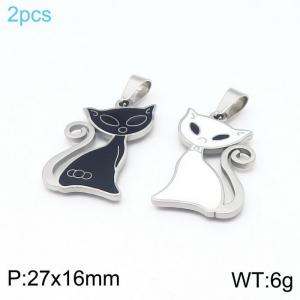 Stainless Steel Lover Pendant - KP97595-SS