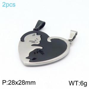 Stainless Steel Lover Pendant - KP97600-SS