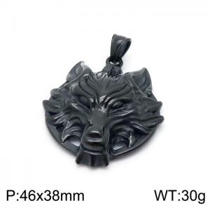 Stainless Steel Black-plating Pendant - KP97609-KHX