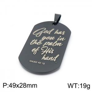 Stainless Steel Black-plating Pendant - KP97790-Z