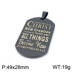 Stainless Steel Black-plating Pendant - KP97796-Z