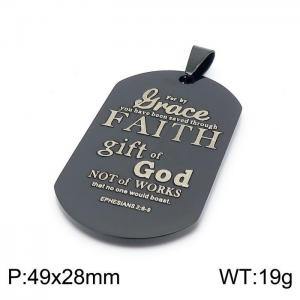 Stainless Steel Black-plating Pendant - KP97797-Z