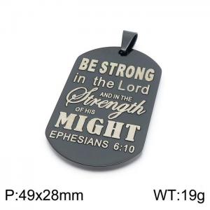 Stainless Steel Black-plating Pendant - KP97799-Z