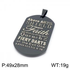 Stainless Steel Black-plating Pendant - KP97801-Z