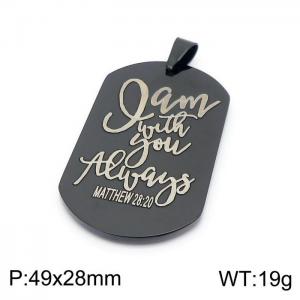 Stainless Steel Black-plating Pendant - KP97802-Z