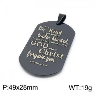 Stainless Steel Black-plating Pendant - KP97804-Z