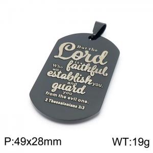 Stainless Steel Black-plating Pendant - KP97806-Z