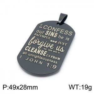 Stainless Steel Black-plating Pendant - KP97807-Z