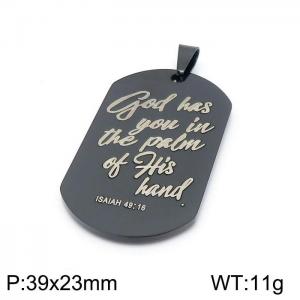 Stainless Steel Black-plating Pendant - KP97872-Z