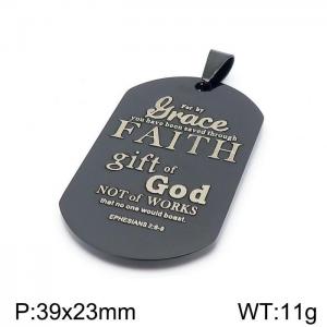 Stainless Steel Black-plating Pendant - KP97879-Z