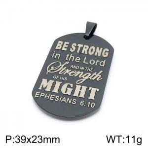 Stainless Steel Black-plating Pendant - KP97881-Z