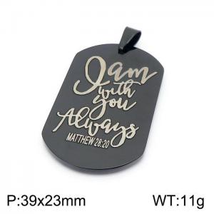 Stainless Steel Black-plating Pendant - KP97884-Z