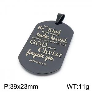 Stainless Steel Black-plating Pendant - KP97886-Z