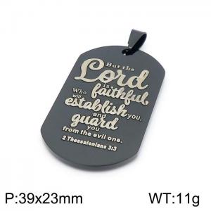 Stainless Steel Black-plating Pendant - KP97888-Z