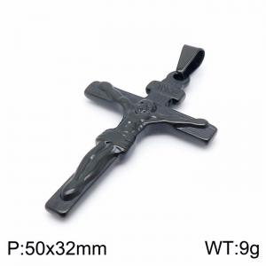 Stainless Steel Cross Pendant - KP97899-KFC