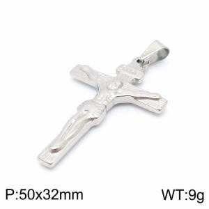 Stainless Steel Cross Pendant - KP97901-KFC