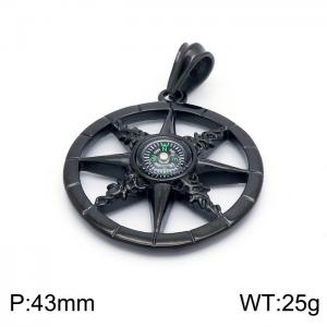 Stainless Steel Black-plating Pendant - KP98148-JX