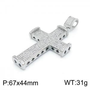 Stainless Steel Cross Pendant - KP98256-LK