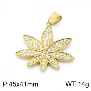 Stainless Steel Stone & Crystal Pendant - KP98259-LK