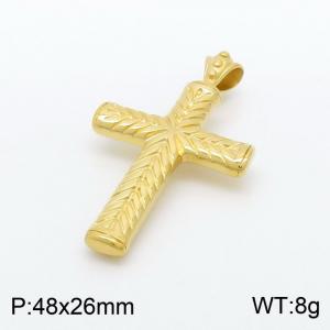 Stainless Steel Cross Pendant - KP98317-HR