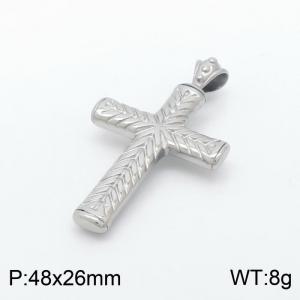 Stainless Steel Cross Pendant - KP98318-HR