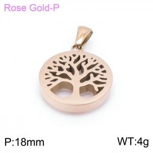 SS Rose Gold-plating Pendant - KP98383-TJG