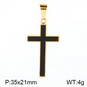 Stainless Steel Cross Pendant - KP98503-BHR