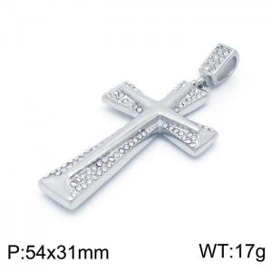 Stainless Steel Cross Pendant - KP98541-LK