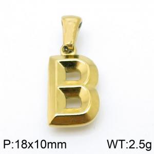 Stainless Steel Gold-plating Pendant - KP98606-LB