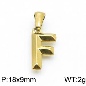 Stainless Steel Gold-plating Pendant - KP98610-LB