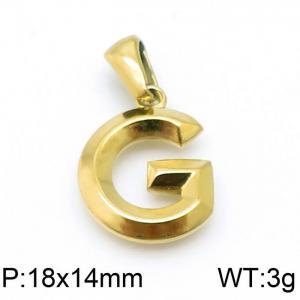 Stainless Steel Gold-plating Pendant - KP98611-LB