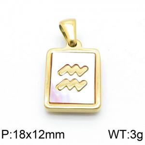 Stainless Steel Gold-plating Pendant - KP98648-LB