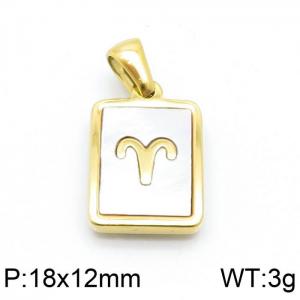 Stainless Steel Gold-plating Pendant - KP98654-LB