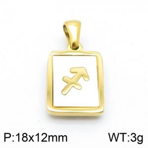 Stainless Steel Gold-plating Pendant - KP98664-LB