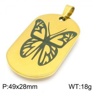Stainless Steel Gold-plating Pendant - KP98942-Z