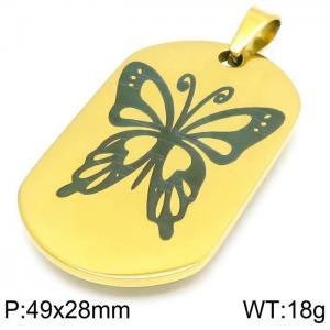 Stainless Steel Gold-plating Pendant - KP98950-Z