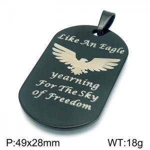 Stainless Steel Black-plating Pendant - KP98957-Z