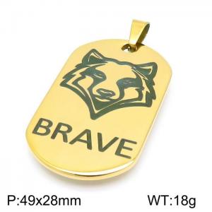 Stainless Steel Gold-plating Pendant - KP98958-Z