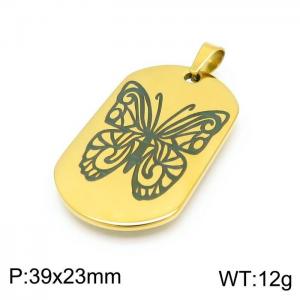 Stainless Steel Gold-plating Pendant - KP98965-Z